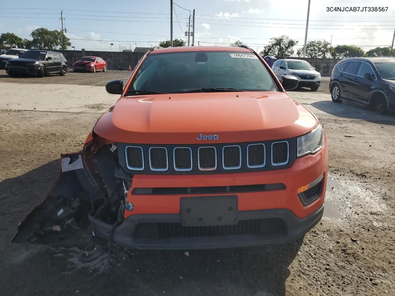 2018 Jeep Compass Sport VIN: 3C4NJCAB7JT338567 Lot: 78647704