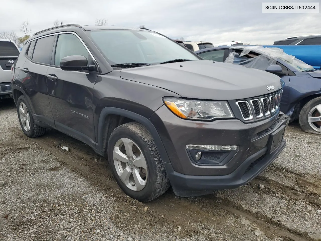 2018 Jeep Compass Latitude VIN: 3C4NJCBB3JT502444 Lot: 80124594