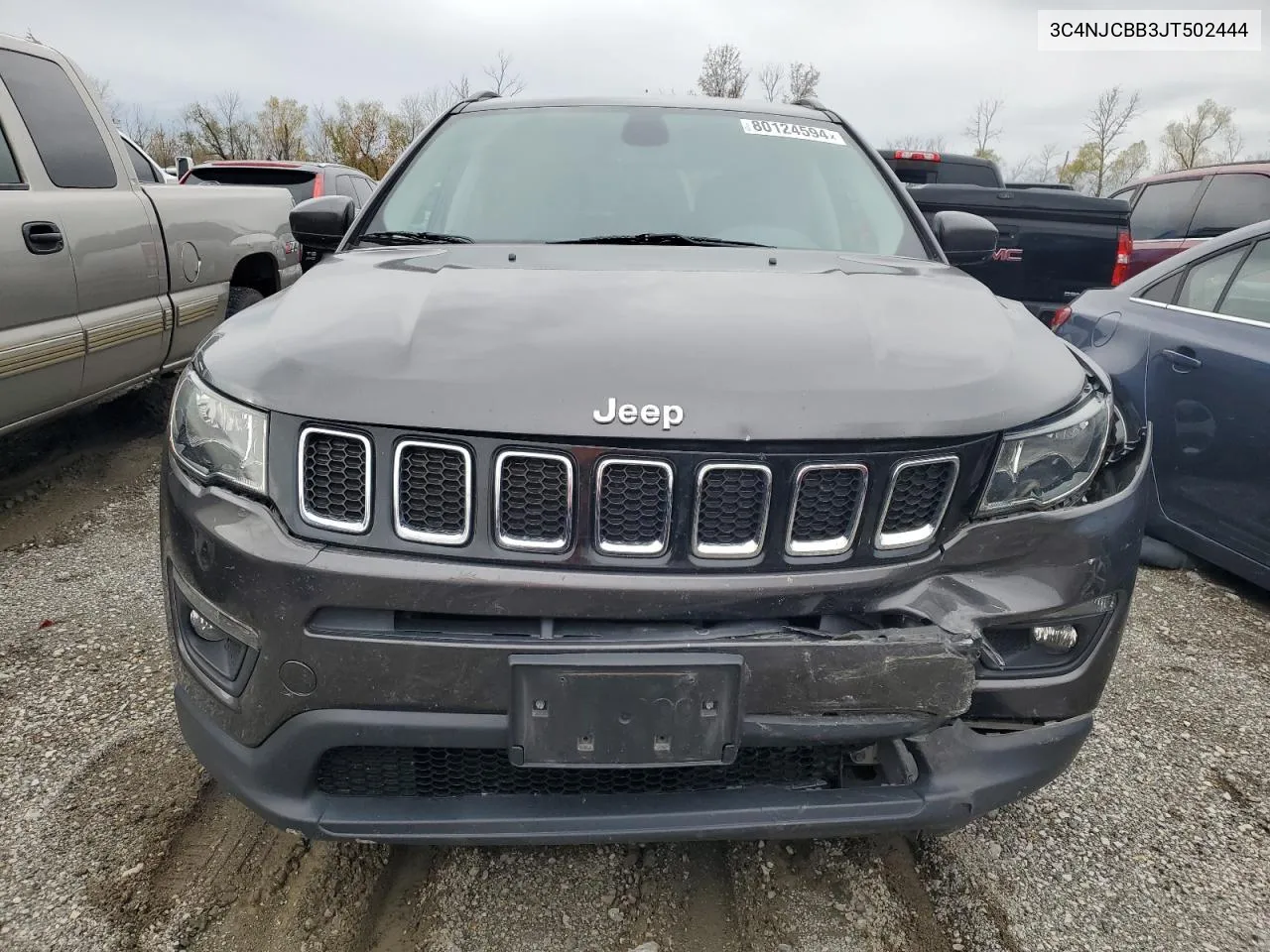 2018 Jeep Compass Latitude VIN: 3C4NJCBB3JT502444 Lot: 80124594