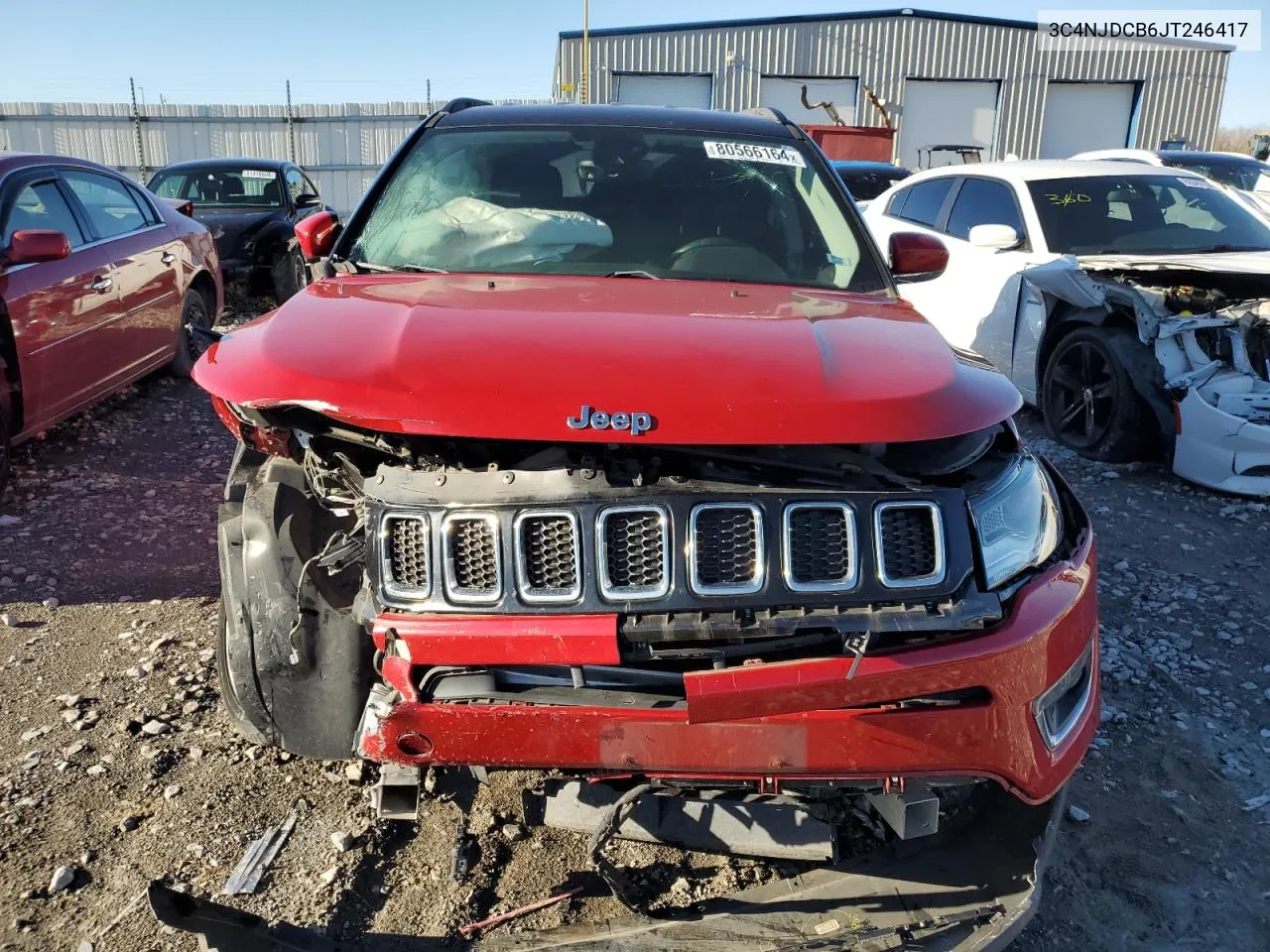 2018 Jeep Compass Limited VIN: 3C4NJDCB6JT246417 Lot: 80566164