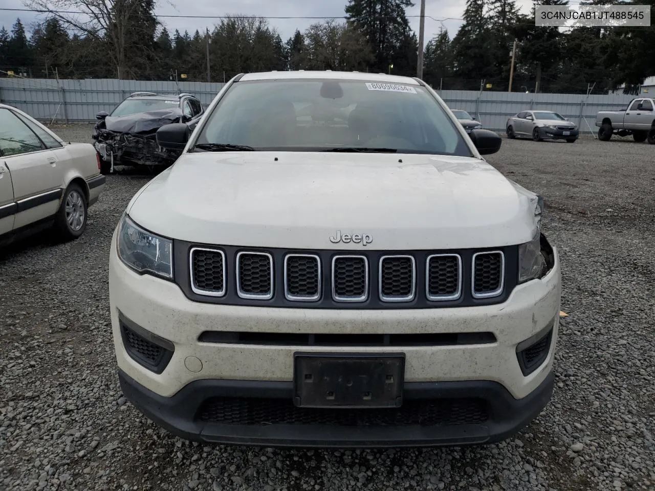 2018 Jeep Compass Sport VIN: 3C4NJCAB1JT488545 Lot: 80696634