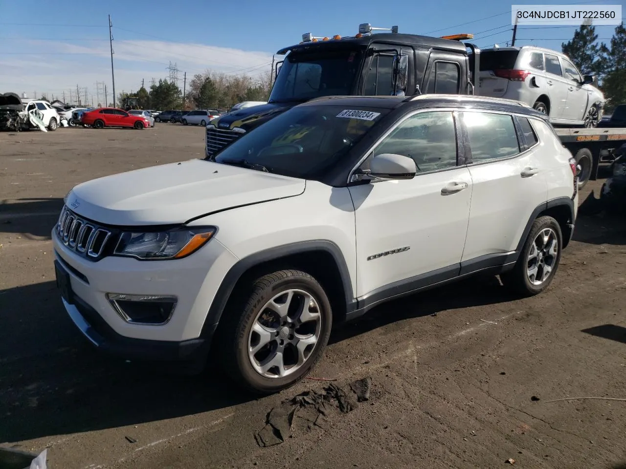 2018 Jeep Compass Limited VIN: 3C4NJDCB1JT222560 Lot: 81300234