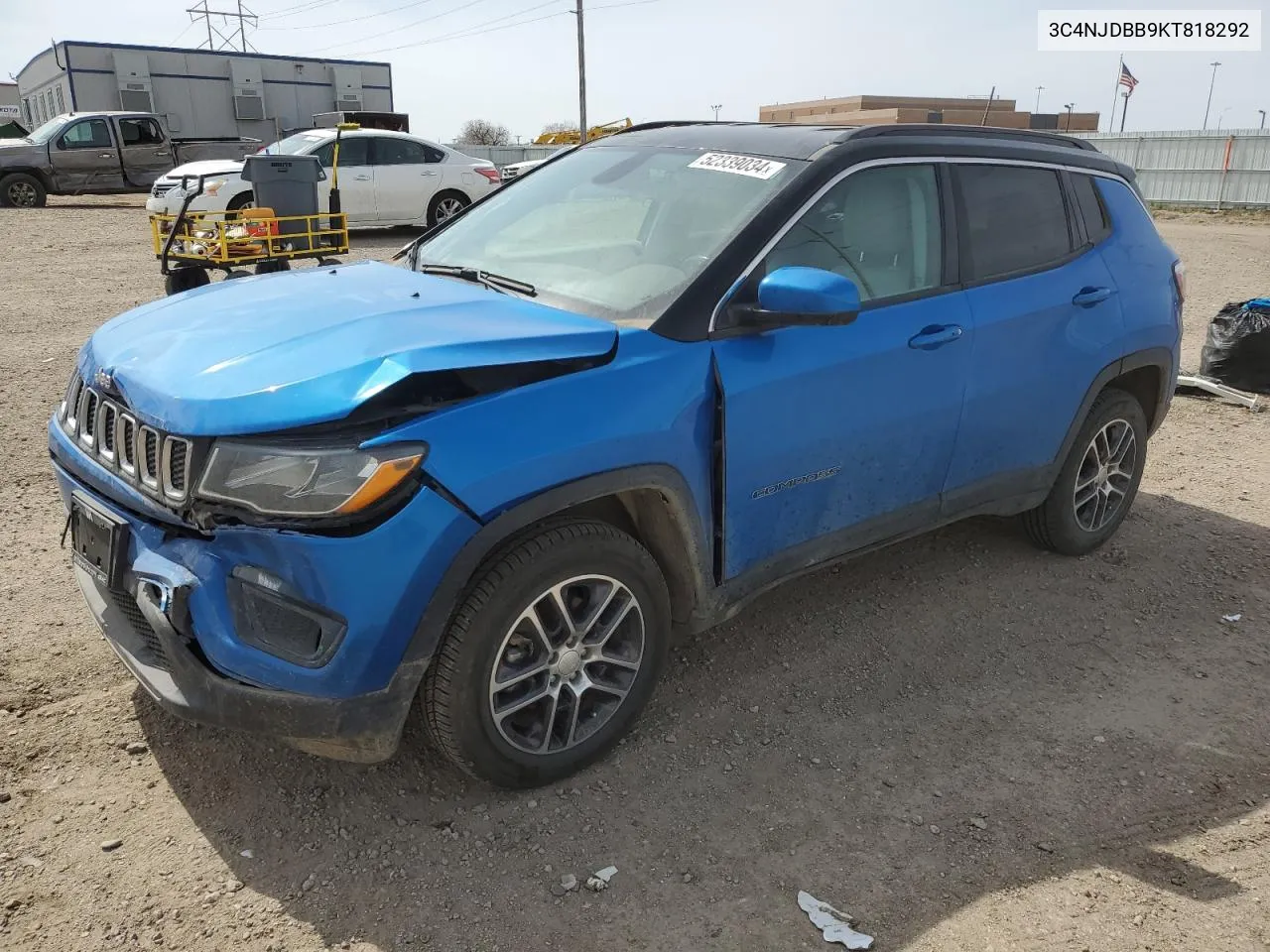 2019 Jeep Compass Latitude VIN: 3C4NJDBB9KT818292 Lot: 52339034