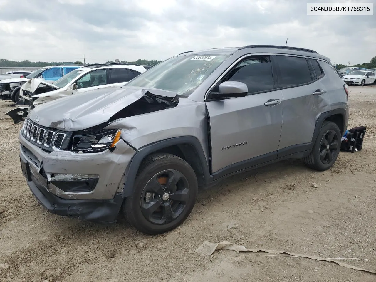 2019 Jeep Compass Latitude VIN: 3C4NJDBB7KT768315 Lot: 55618634