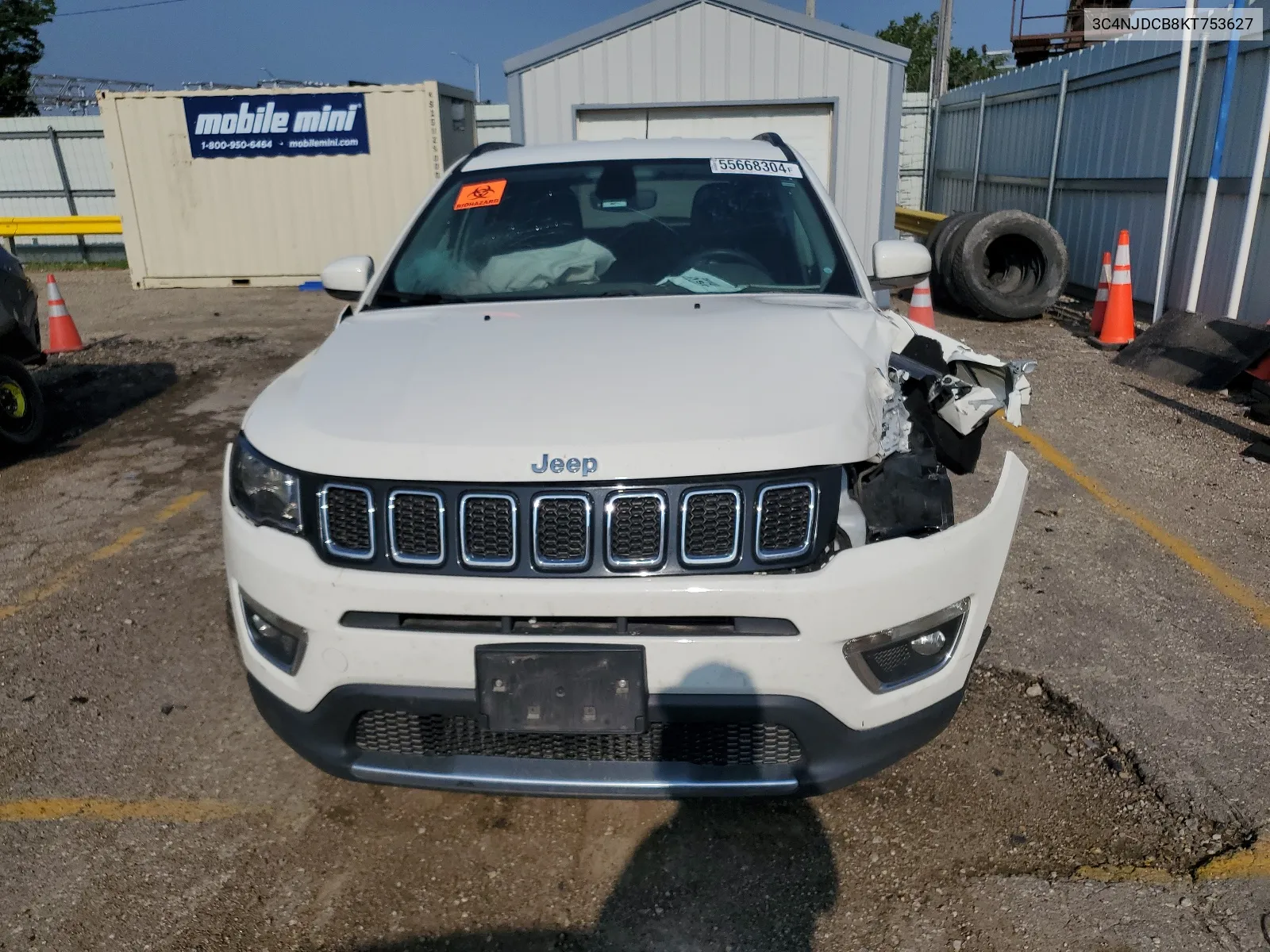 2019 Jeep Compass Limited VIN: 3C4NJDCB8KT753627 Lot: 55668304