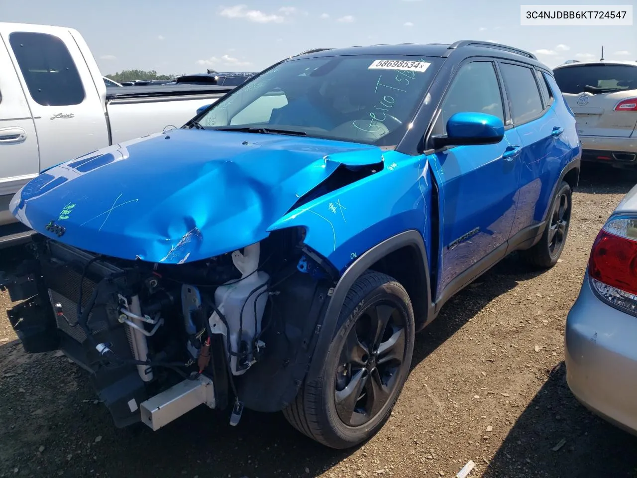 2019 Jeep Compass Latitude VIN: 3C4NJDBB6KT724547 Lot: 58698534