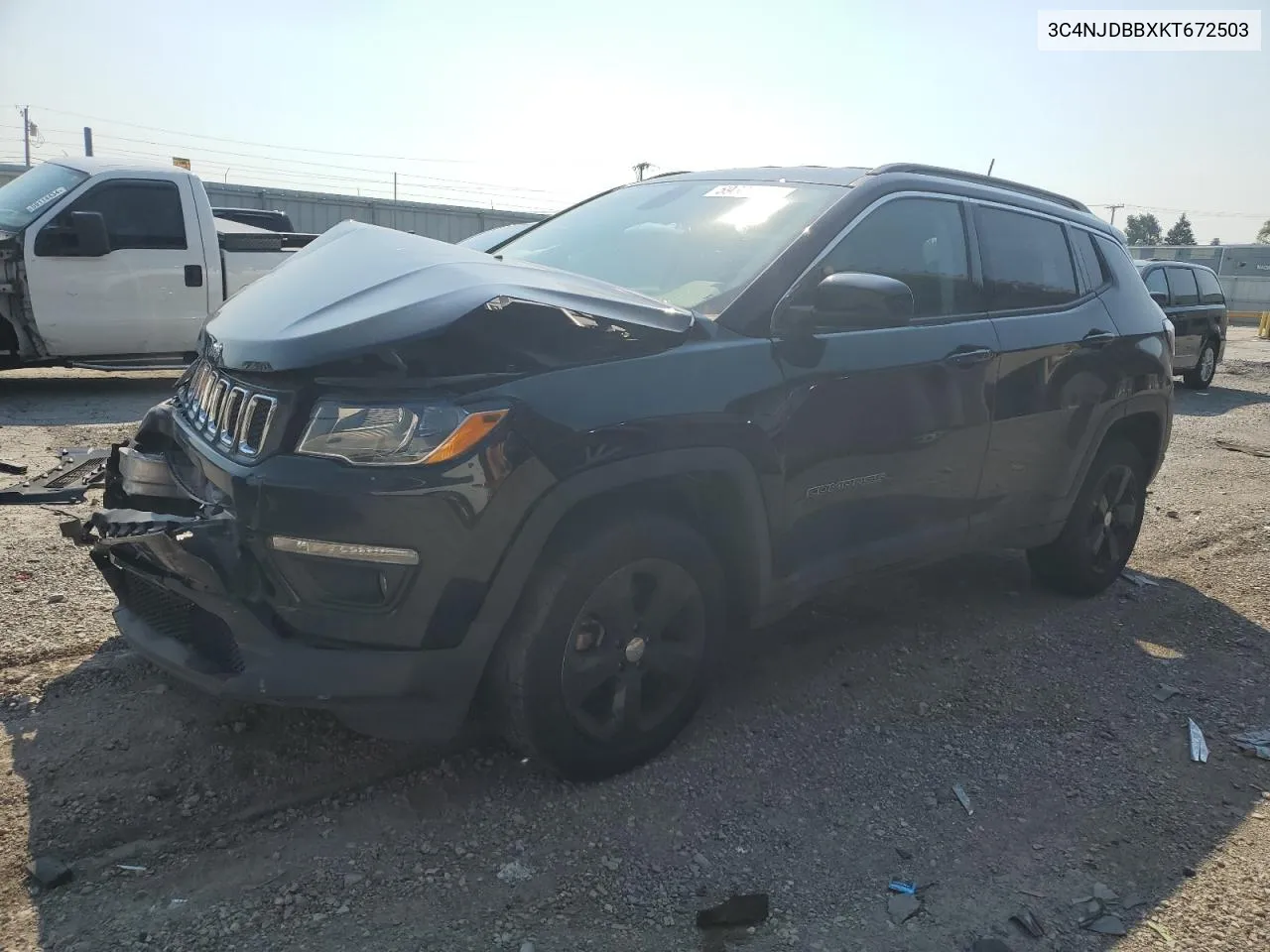 2019 Jeep Compass Latitude VIN: 3C4NJDBBXKT672503 Lot: 59306594