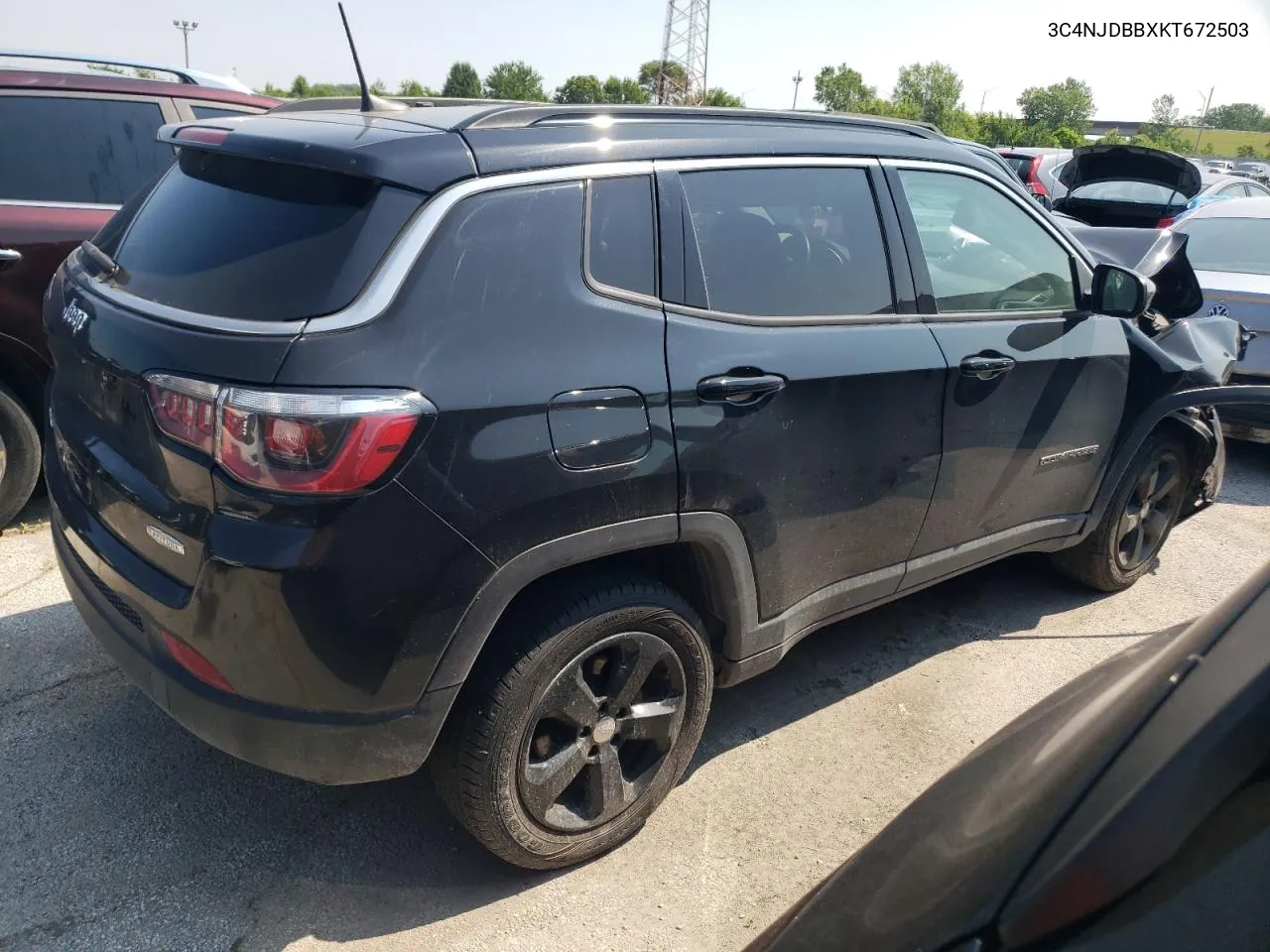 2019 Jeep Compass Latitude VIN: 3C4NJDBBXKT672503 Lot: 59306594