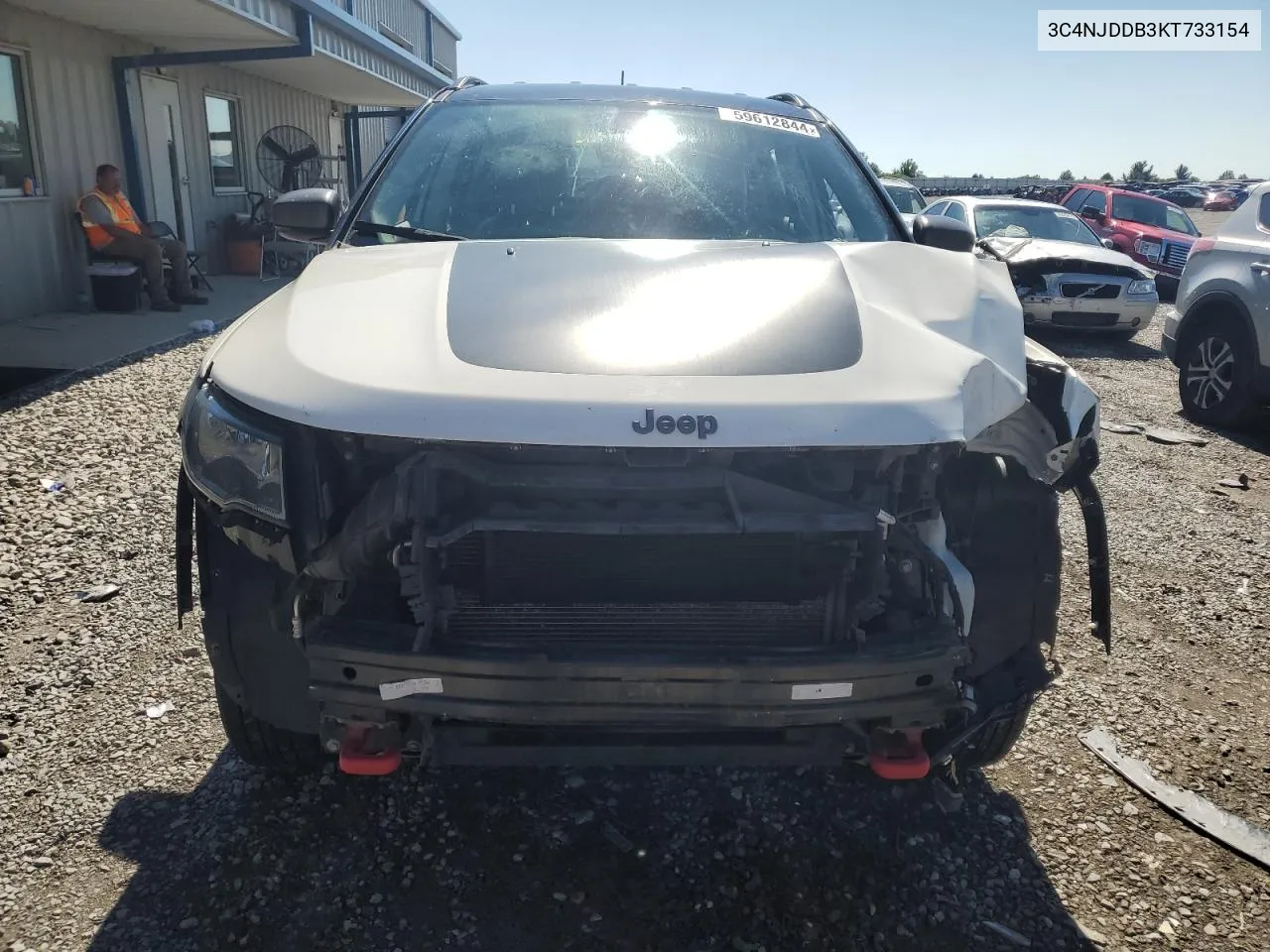 2019 Jeep Compass Trailhawk VIN: 3C4NJDDB3KT733154 Lot: 59612844