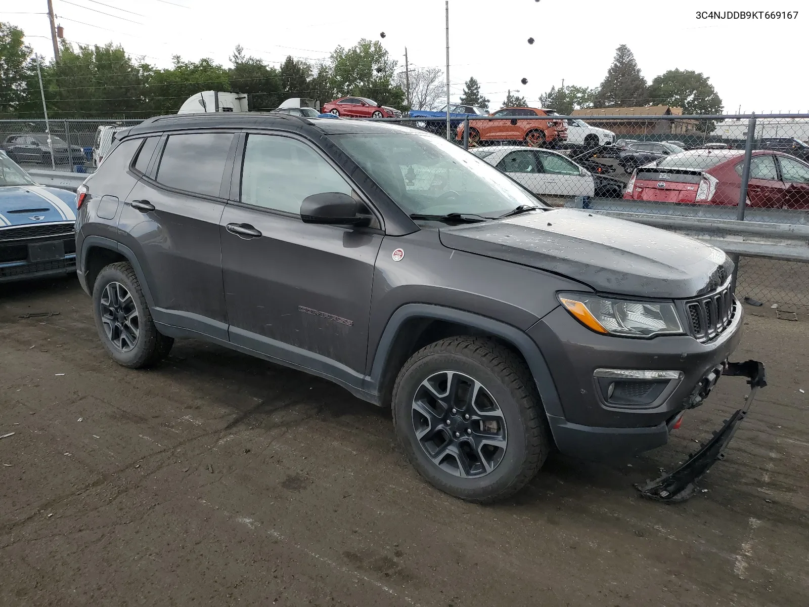 2019 Jeep Compass Trailhawk VIN: 3C4NJDDB9KT669167 Lot: 60166294