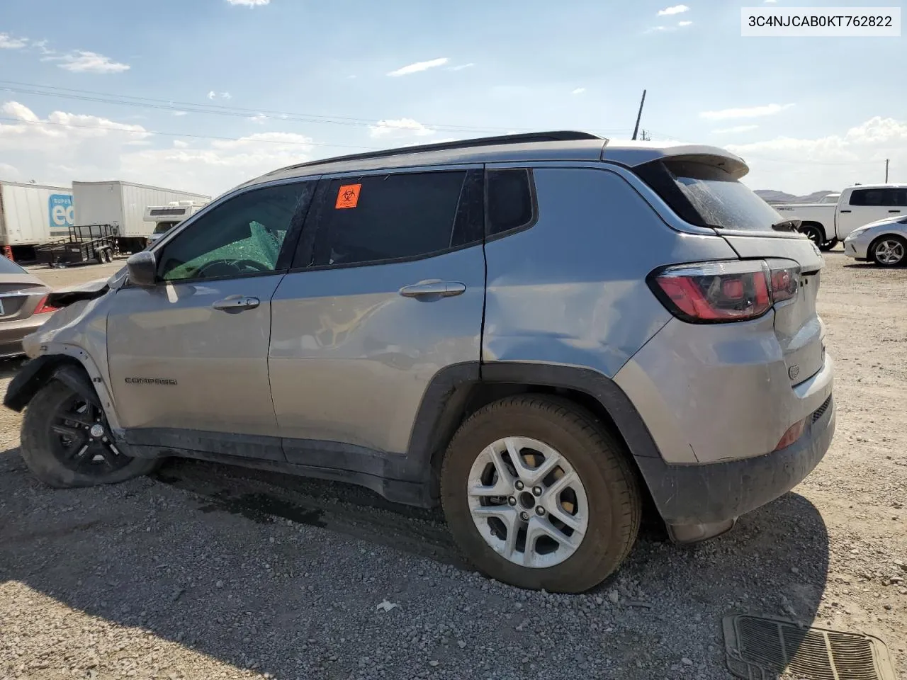 2019 Jeep Compass Sport VIN: 3C4NJCAB0KT762822 Lot: 63181724