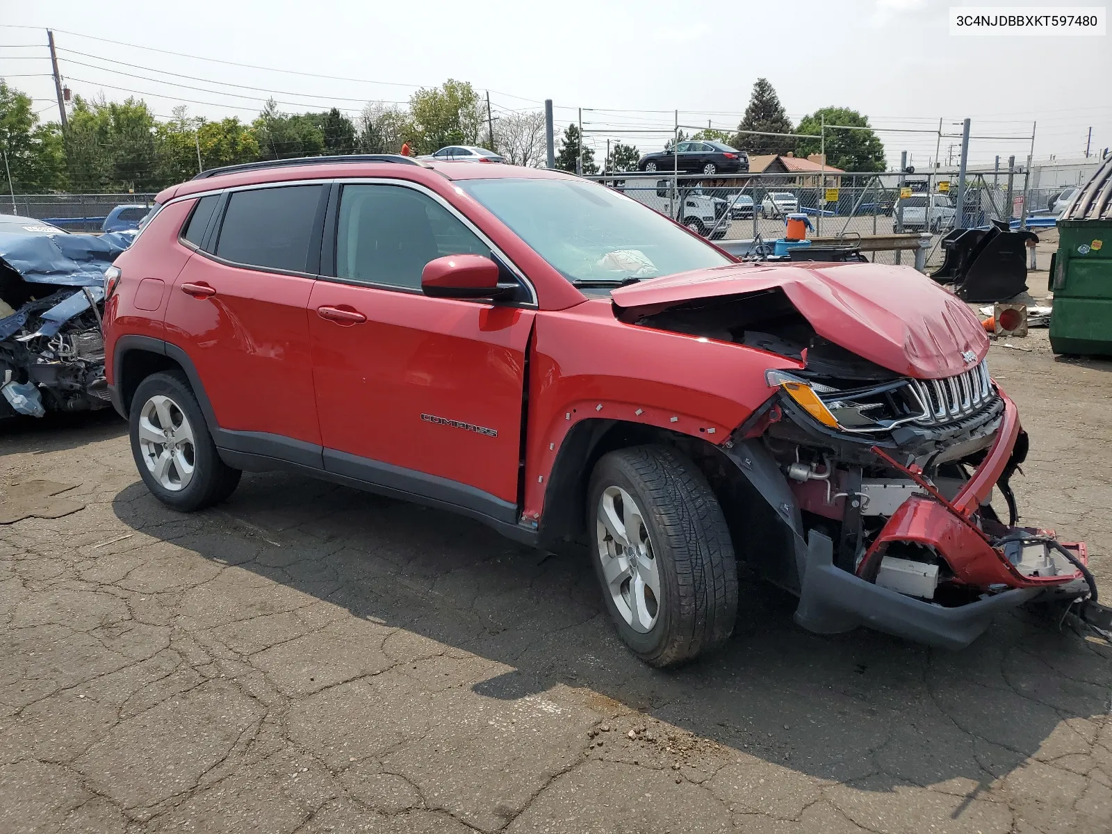 3C4NJDBBXKT597480 2019 Jeep Compass Latitude