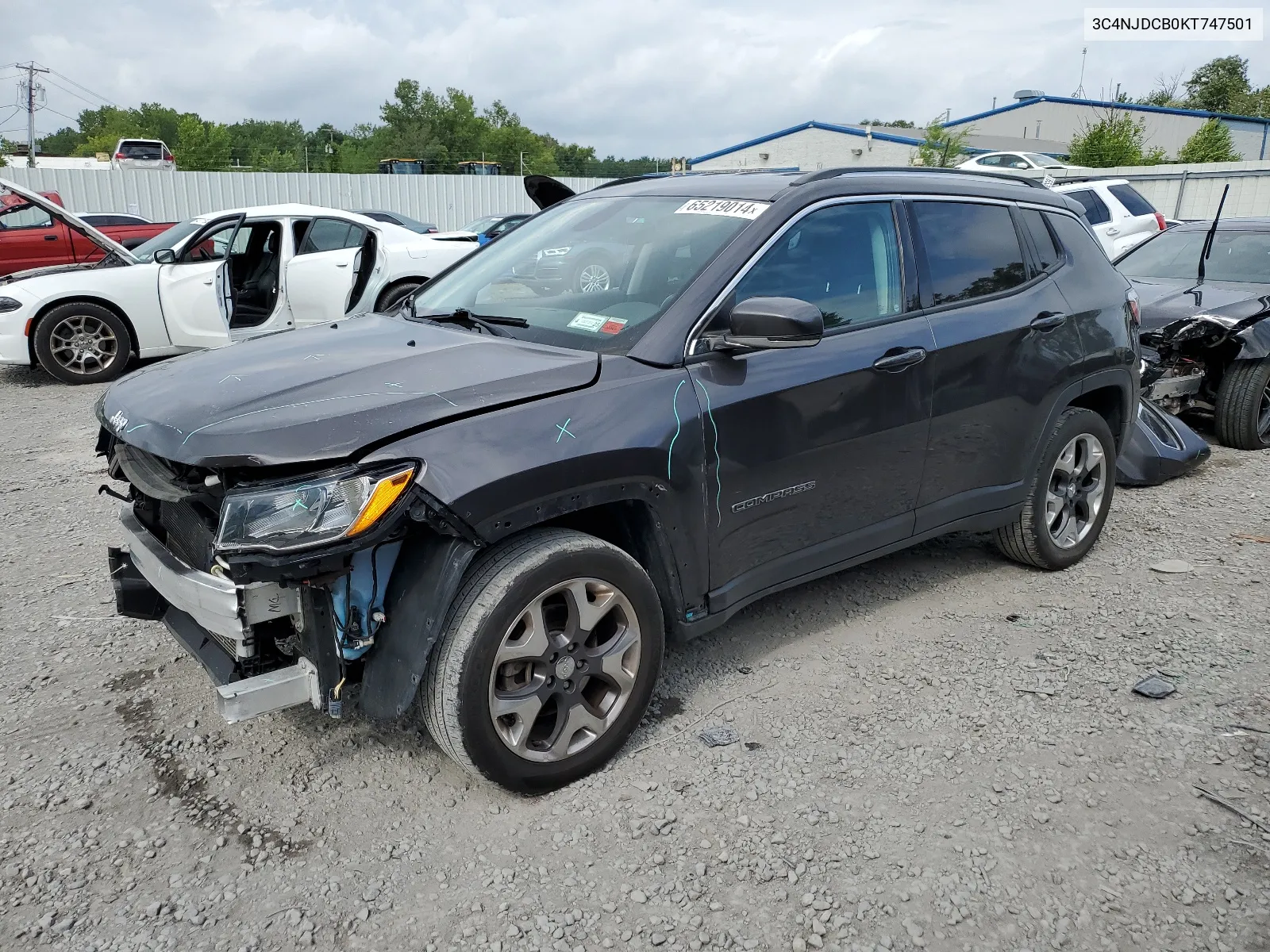 2019 Jeep Compass Limited VIN: 3C4NJDCB0KT747501 Lot: 65219014