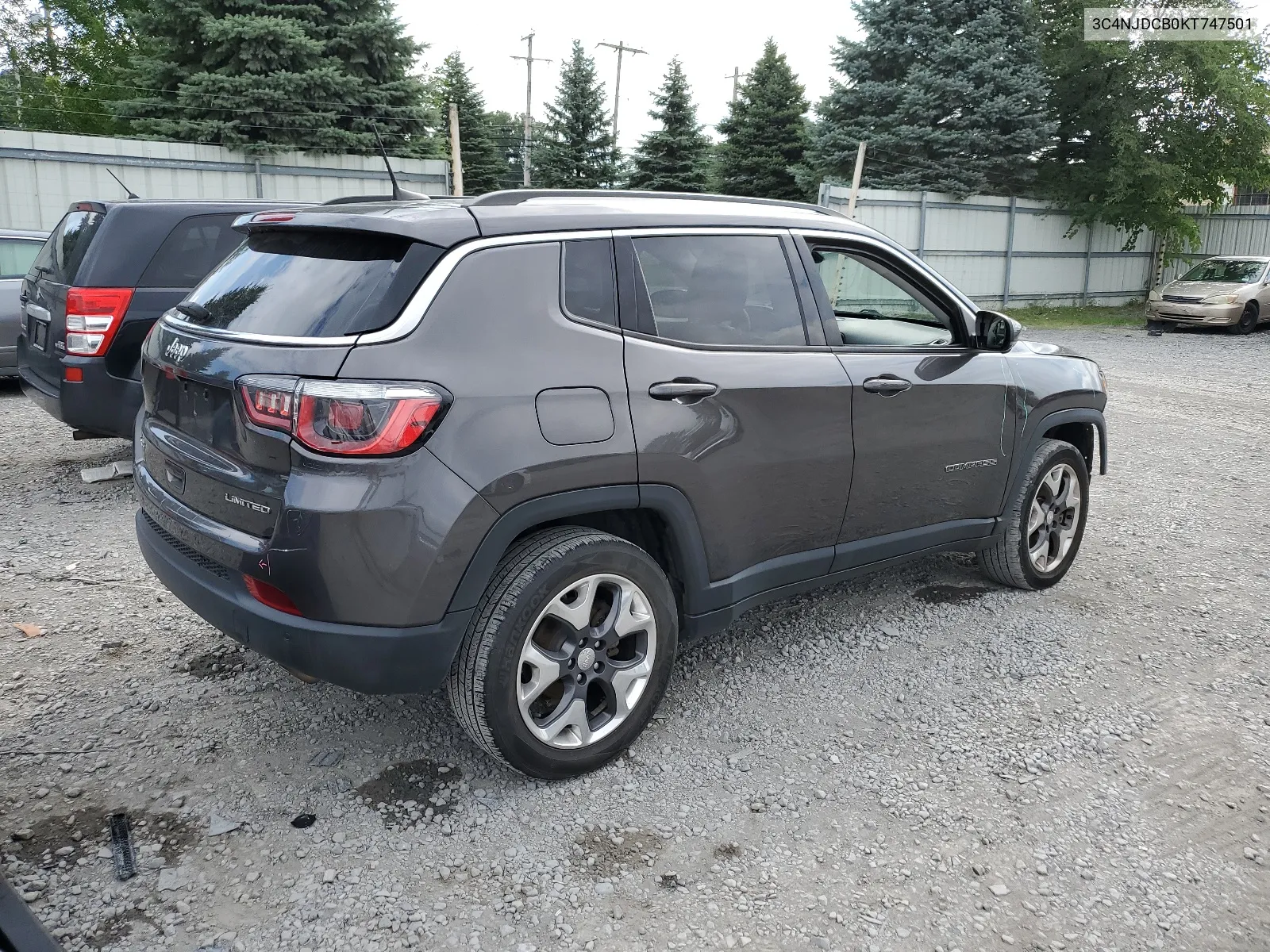 2019 Jeep Compass Limited VIN: 3C4NJDCB0KT747501 Lot: 65219014