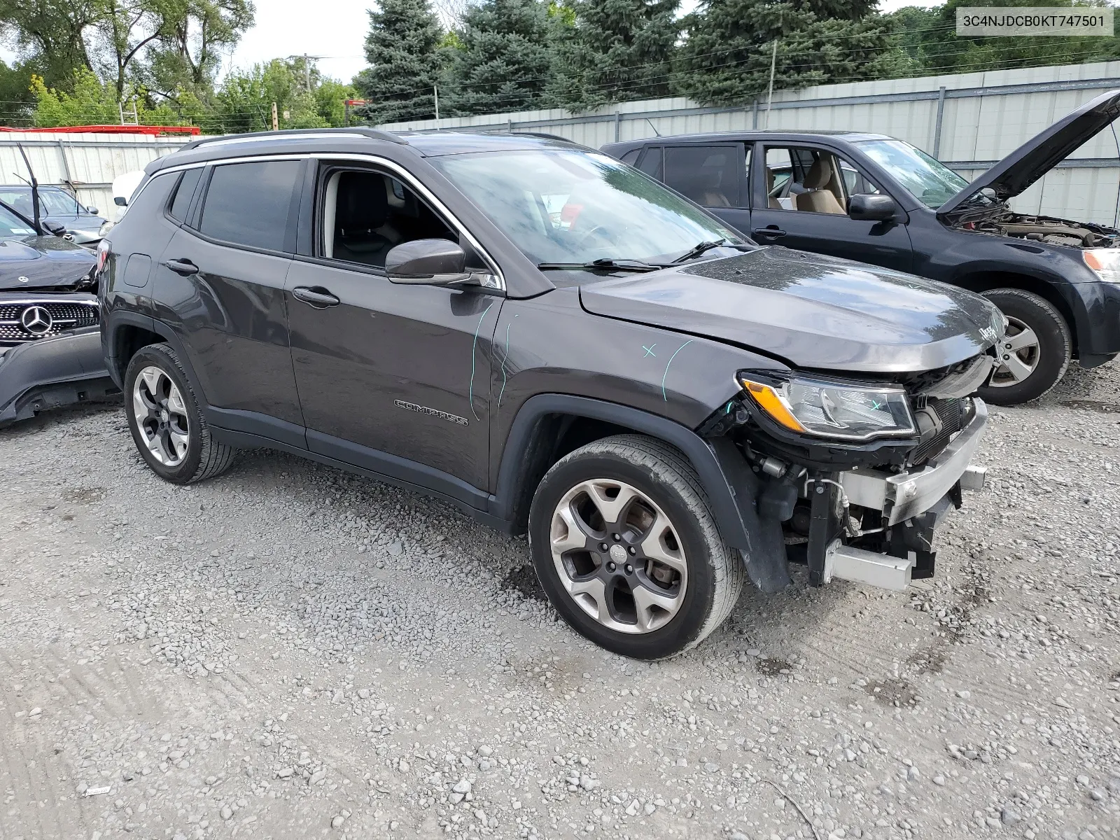 2019 Jeep Compass Limited VIN: 3C4NJDCB0KT747501 Lot: 65219014