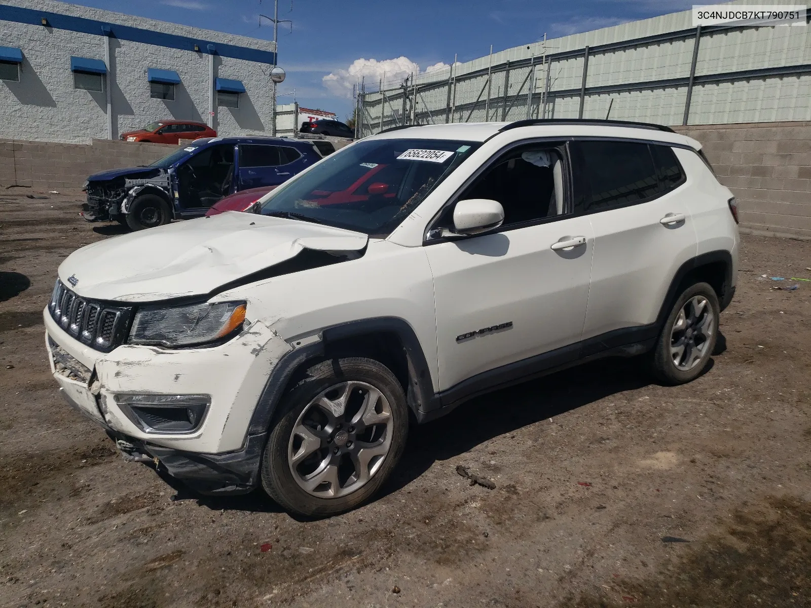 2019 Jeep Compass Limited VIN: 3C4NJDCB7KT790751 Lot: 65622054