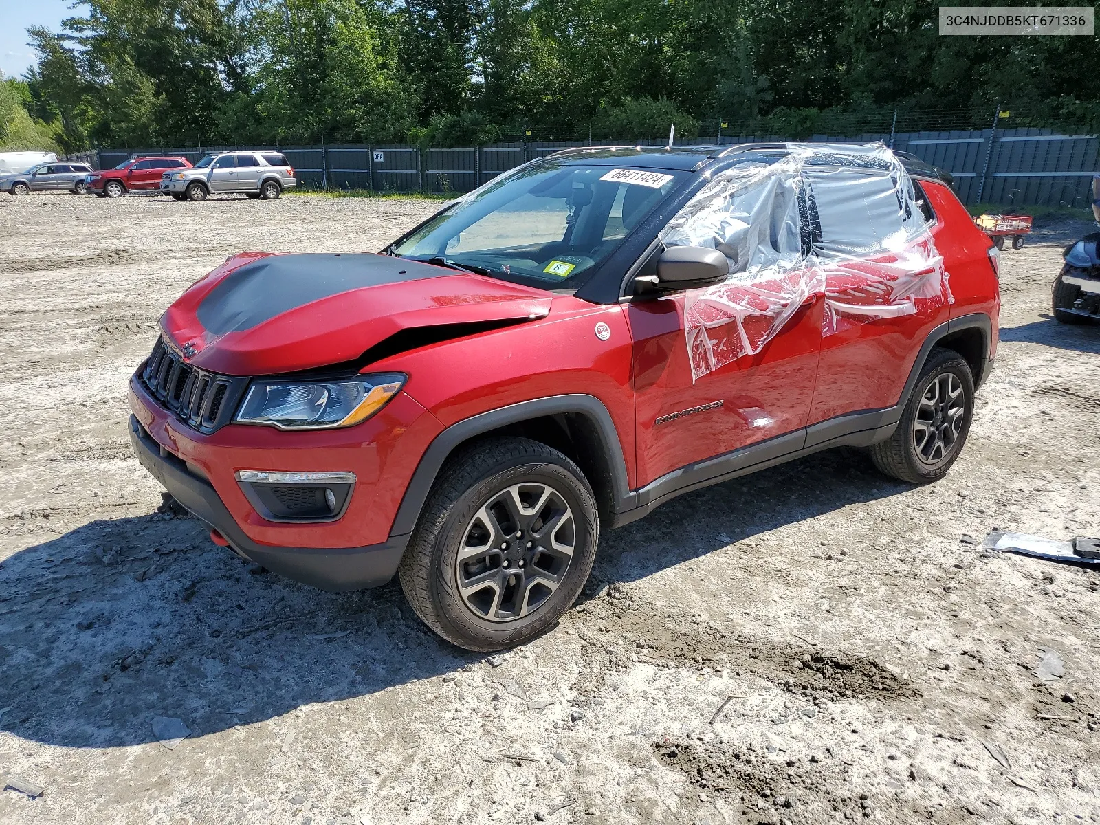 2019 Jeep Compass Trailhawk VIN: 3C4NJDDB5KT671336 Lot: 66411424