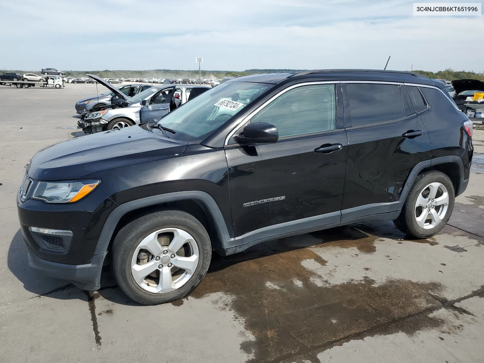 2019 Jeep Compass Latitude VIN: 3C4NJCBB6KT651996 Lot: 66792134