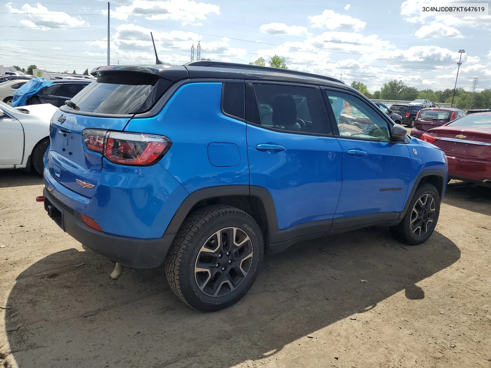 2019 Jeep Compass Trailhawk VIN: 3C4NJDDB7KT647619 Lot: 68118334