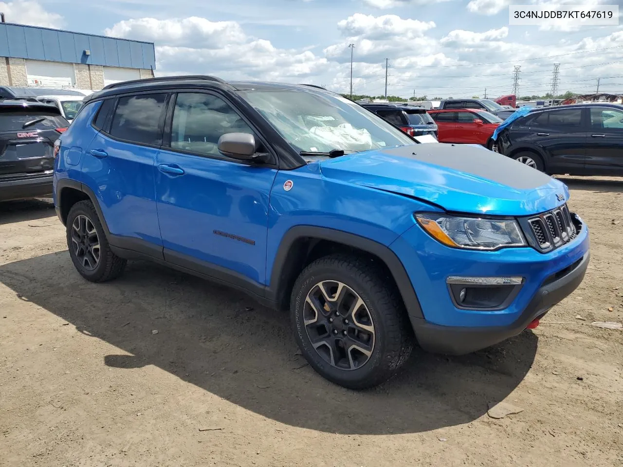 2019 Jeep Compass Trailhawk VIN: 3C4NJDDB7KT647619 Lot: 68118334