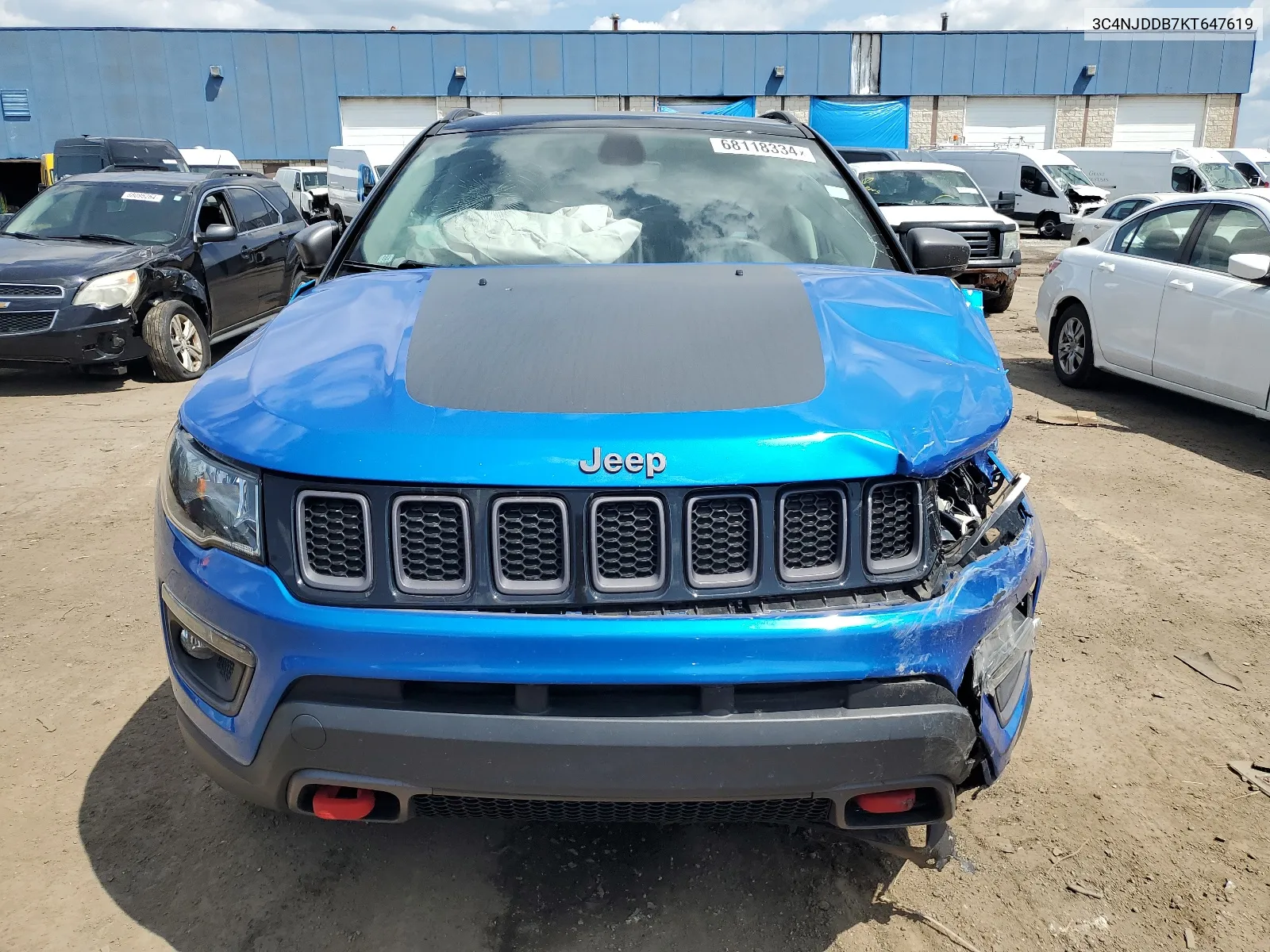 2019 Jeep Compass Trailhawk VIN: 3C4NJDDB7KT647619 Lot: 68118334