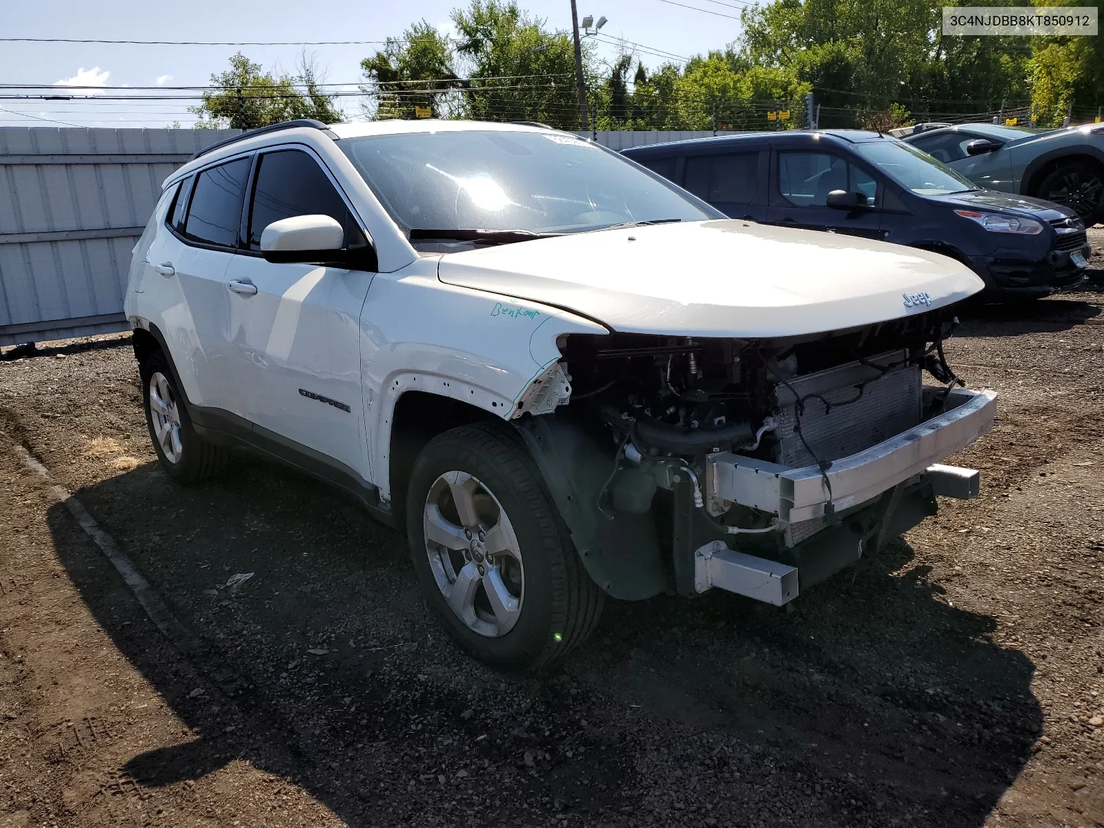 2019 Jeep Compass Latitude VIN: 3C4NJDBB8KT850912 Lot: 68409674