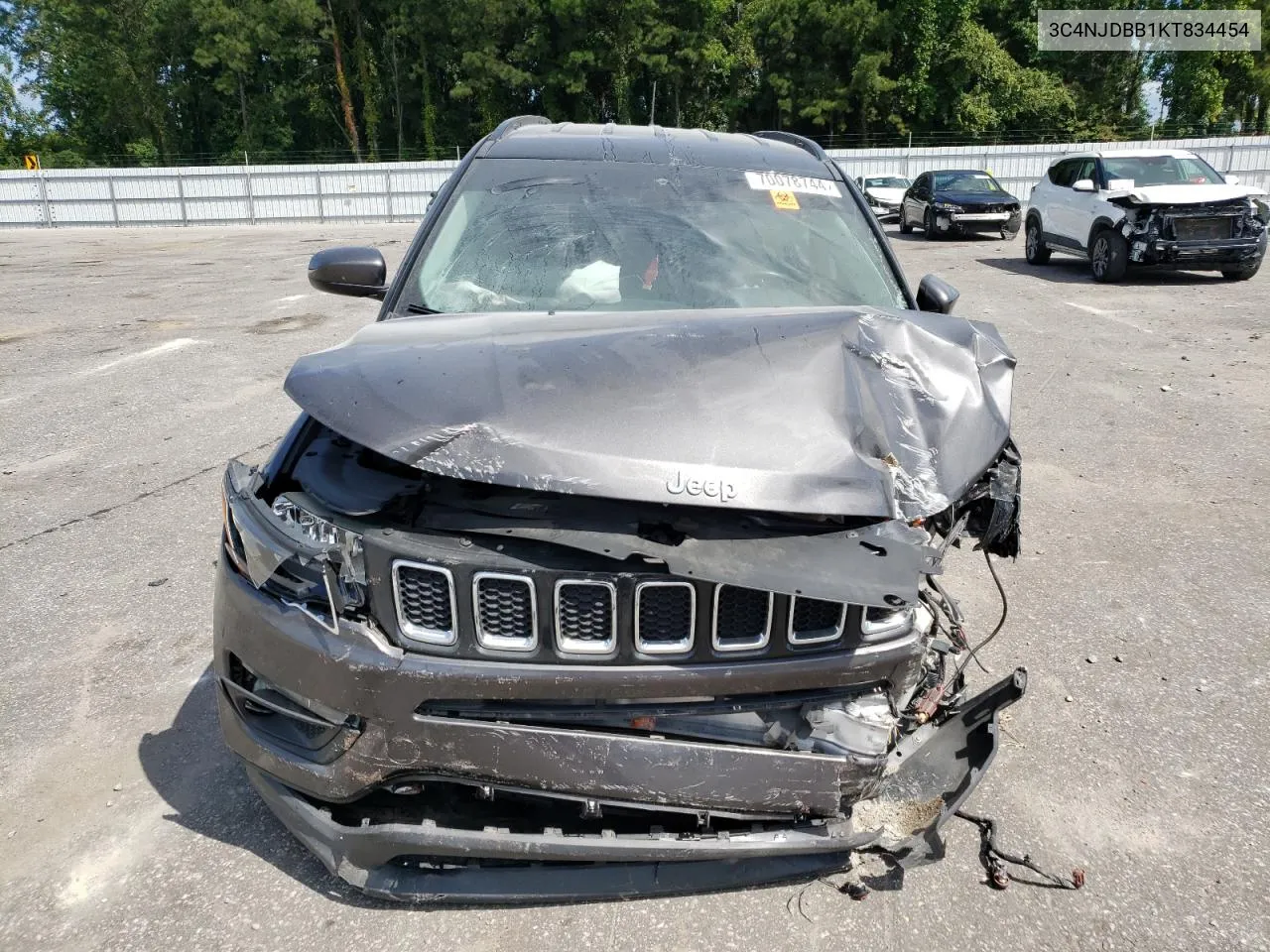 2019 Jeep Compass Latitude VIN: 3C4NJDBB1KT834454 Lot: 70078744