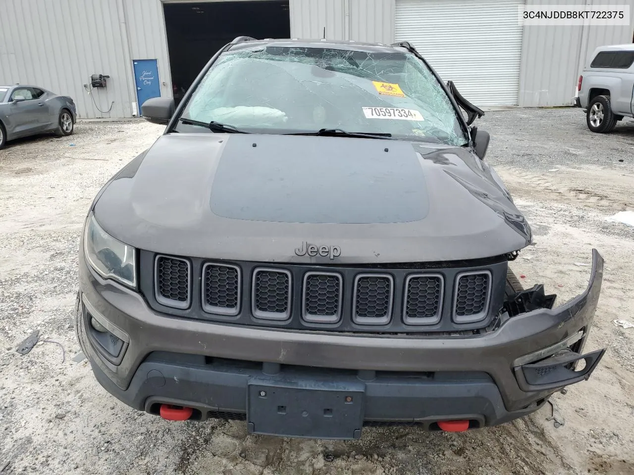 2019 Jeep Compass Trailhawk VIN: 3C4NJDDB8KT722375 Lot: 70597334