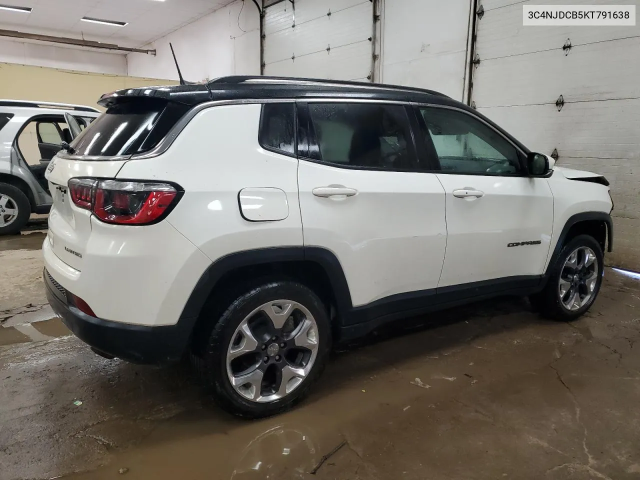 2019 Jeep Compass Limited VIN: 3C4NJDCB5KT791638 Lot: 70670554