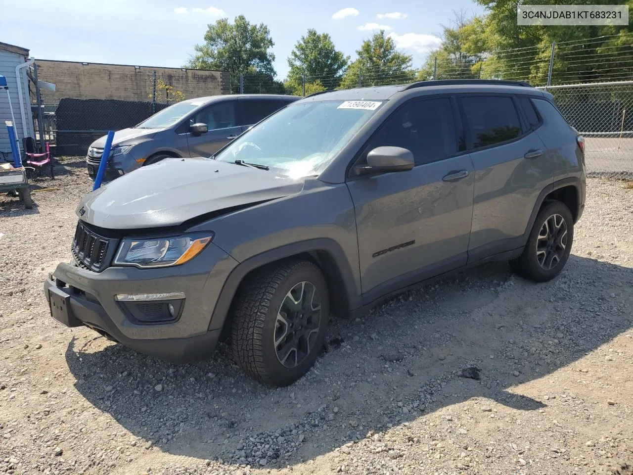 2019 Jeep Compass Sport VIN: 3C4NJDAB1KT683231 Lot: 71390404