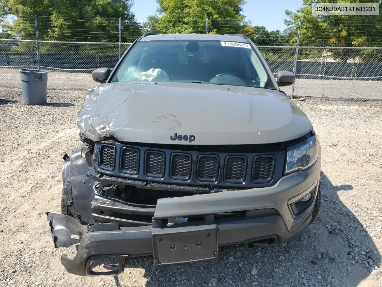 2019 Jeep Compass Sport VIN: 3C4NJDAB1KT683231 Lot: 71390404