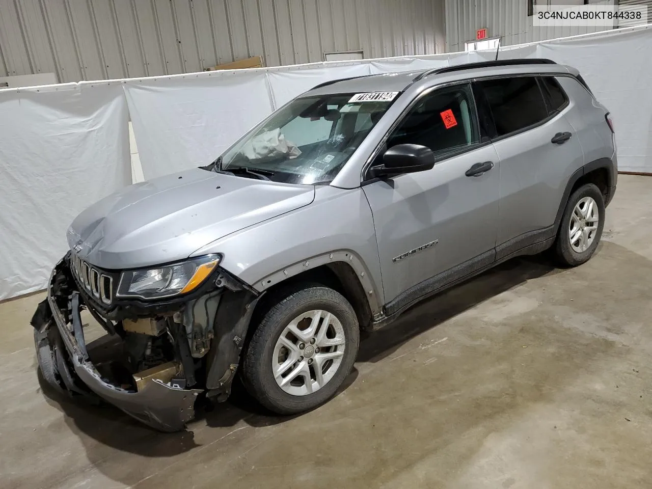 2019 Jeep Compass Sport VIN: 3C4NJCAB0KT844338 Lot: 71831194