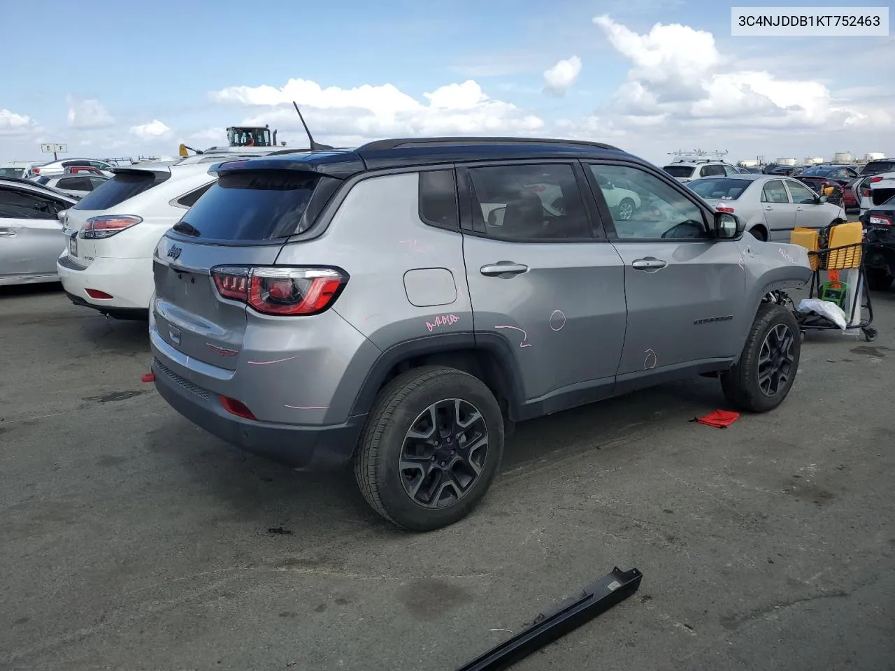 2019 Jeep Compass Trailhawk VIN: 3C4NJDDB1KT752463 Lot: 71843744