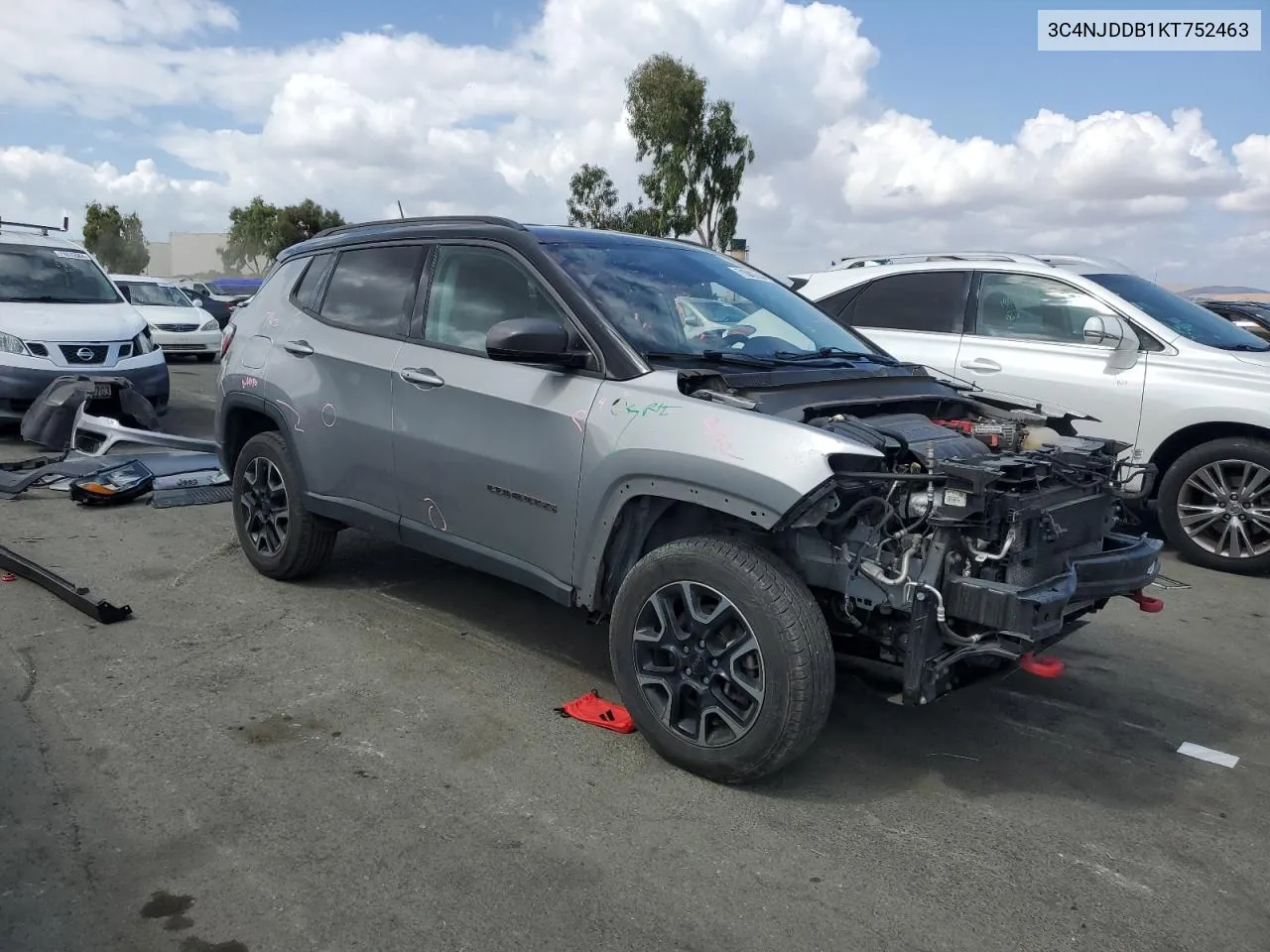 2019 Jeep Compass Trailhawk VIN: 3C4NJDDB1KT752463 Lot: 71843744