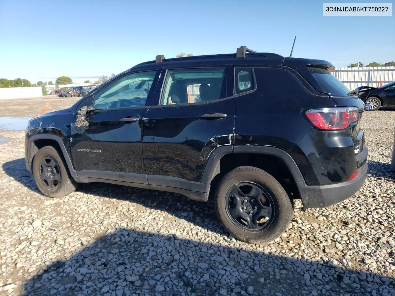 2019 Jeep Compass Sport VIN: 3C4NJDAB6KT750227 Lot: 72186854