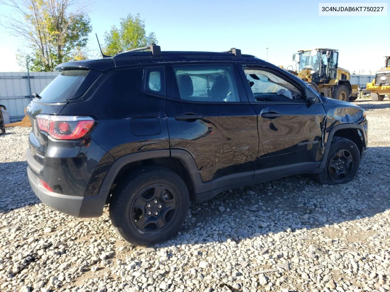 2019 Jeep Compass Sport VIN: 3C4NJDAB6KT750227 Lot: 72186854