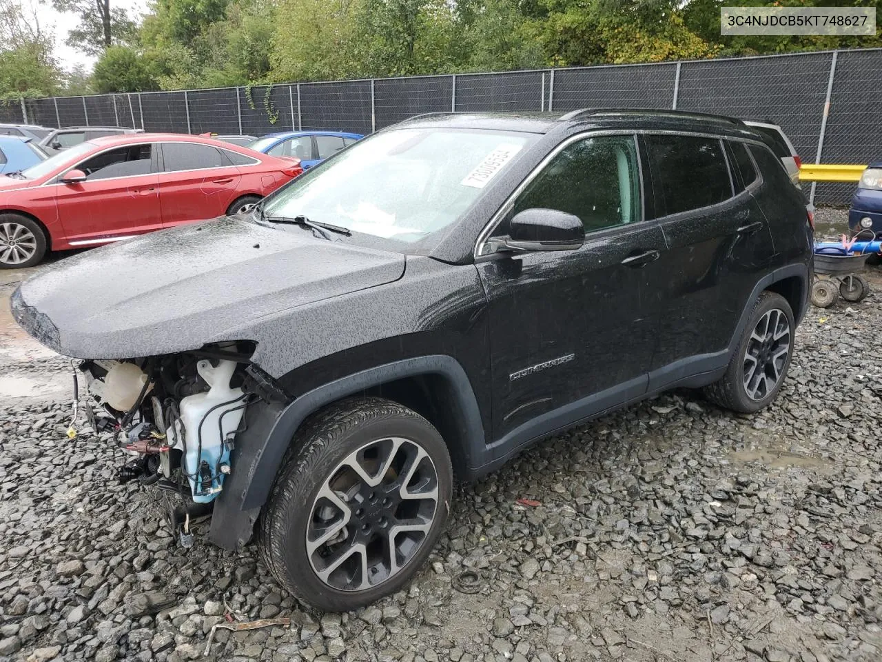 2019 Jeep Compass Limited VIN: 3C4NJDCB5KT748627 Lot: 73009554