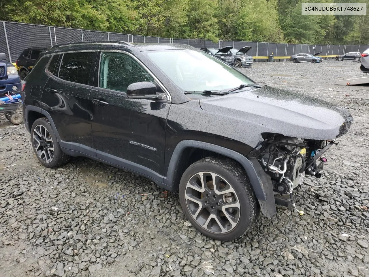 2019 Jeep Compass Limited VIN: 3C4NJDCB5KT748627 Lot: 73009554