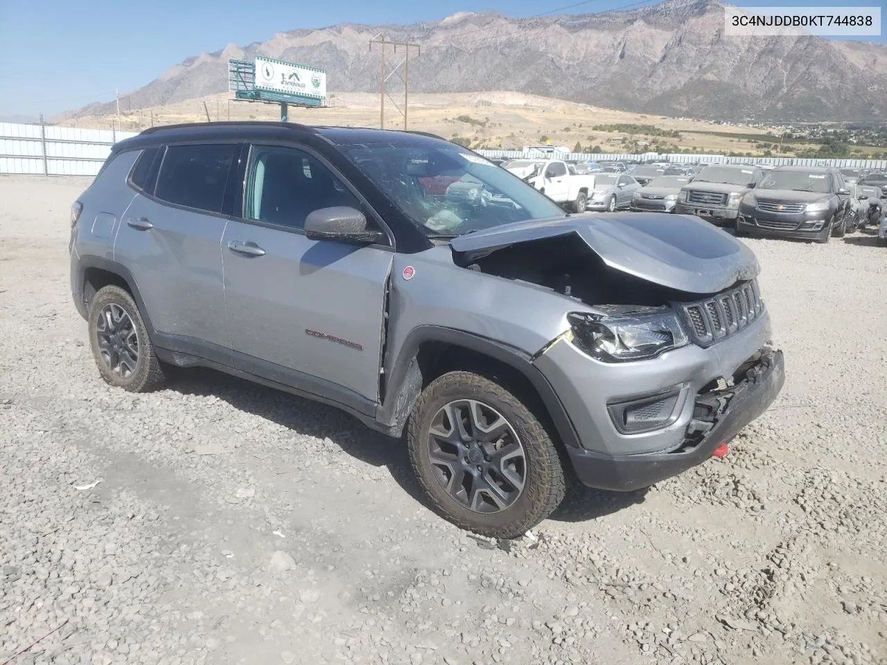 2019 Jeep Compass Trailhawk VIN: 3C4NJDDB0KT744838 Lot: 73728164