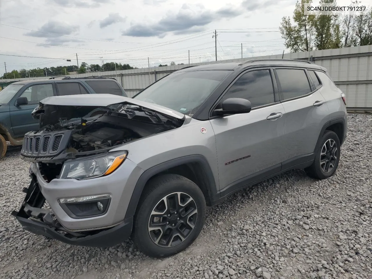 2019 Jeep Compass Trailhawk VIN: 3C4NJDDB0KT791237 Lot: 74799994