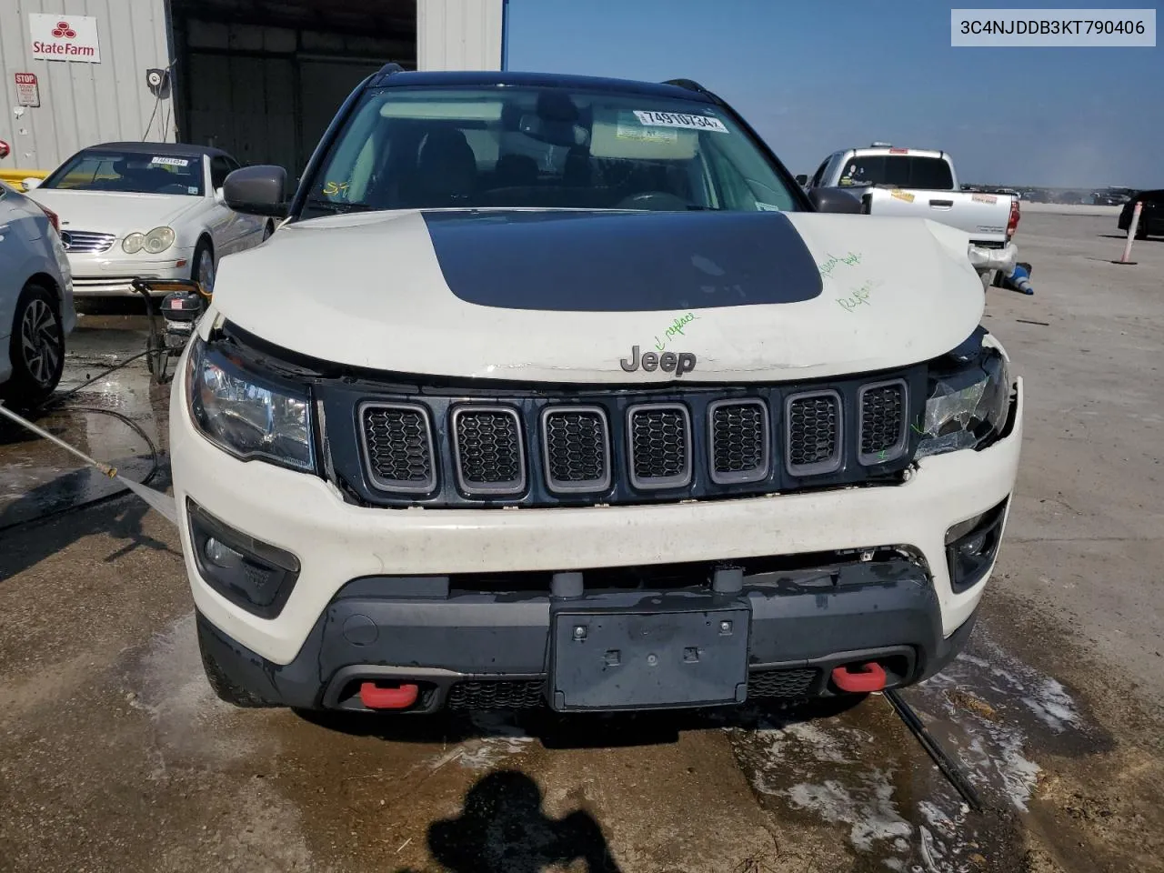 2019 Jeep Compass Trailhawk VIN: 3C4NJDDB3KT790406 Lot: 74910734