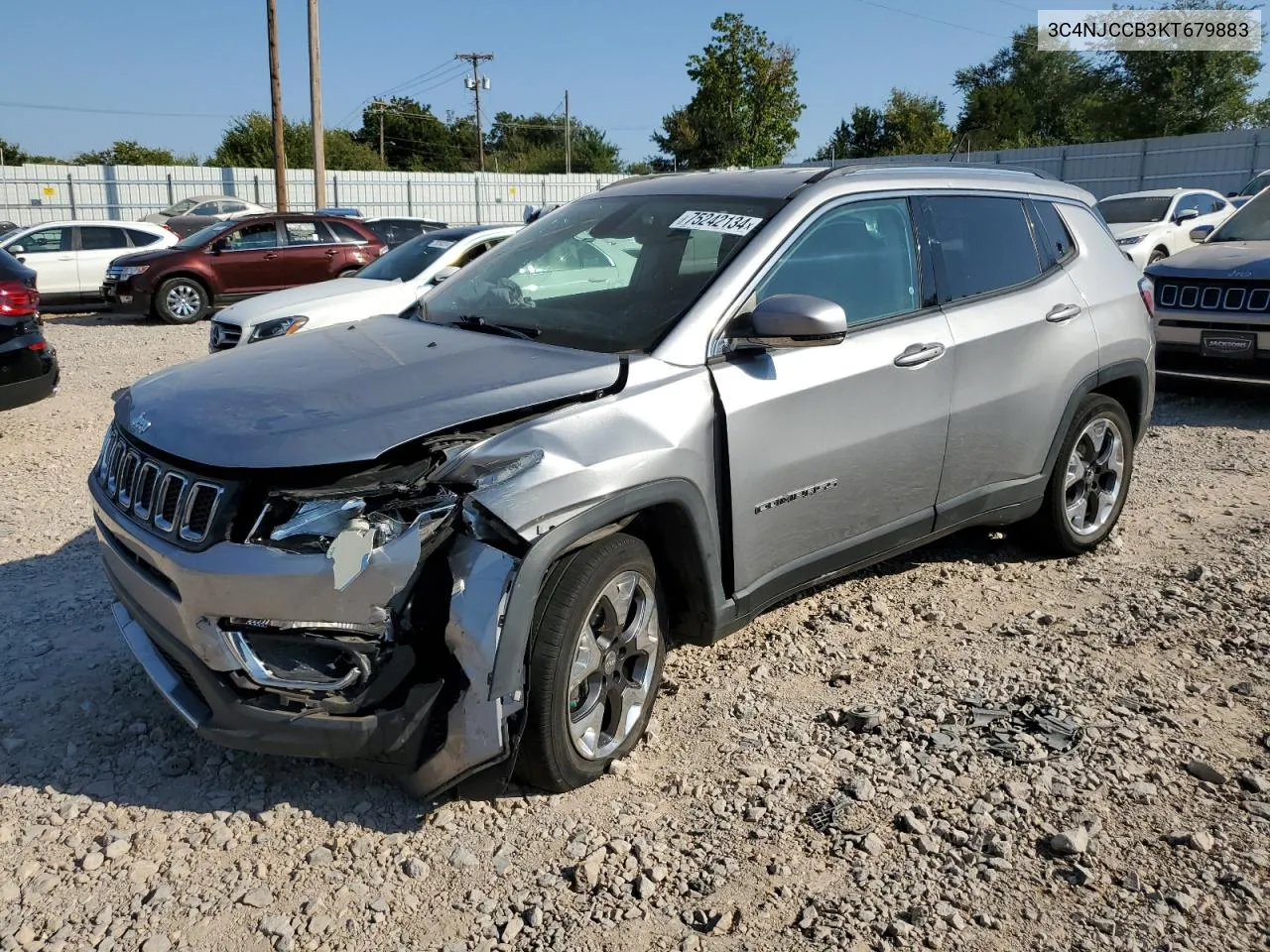 2019 Jeep Compass Limited VIN: 3C4NJCCB3KT679883 Lot: 75242134