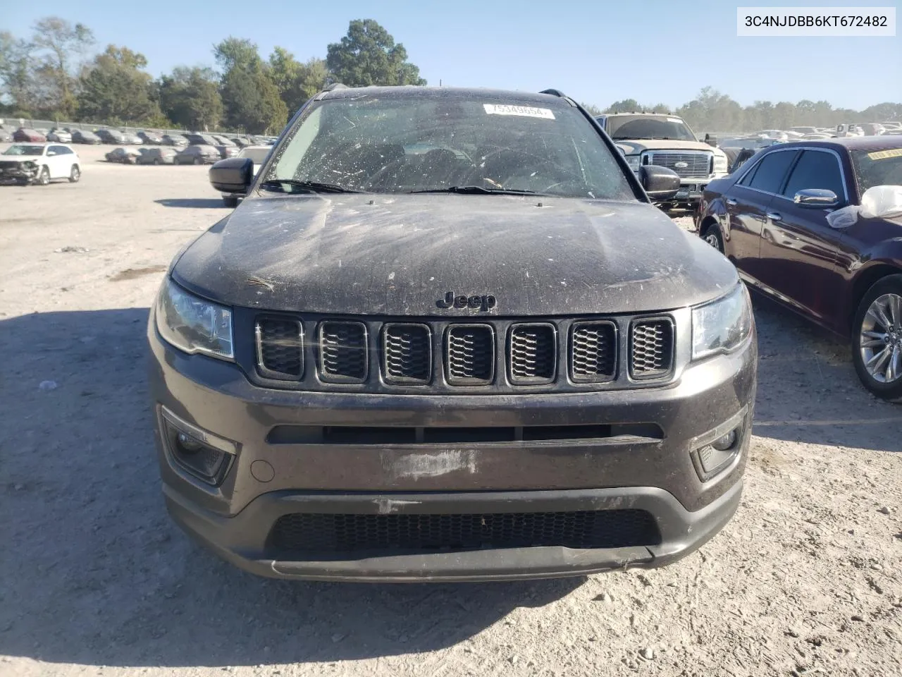 2019 Jeep Compass Latitude VIN: 3C4NJDBB6KT672482 Lot: 75349654