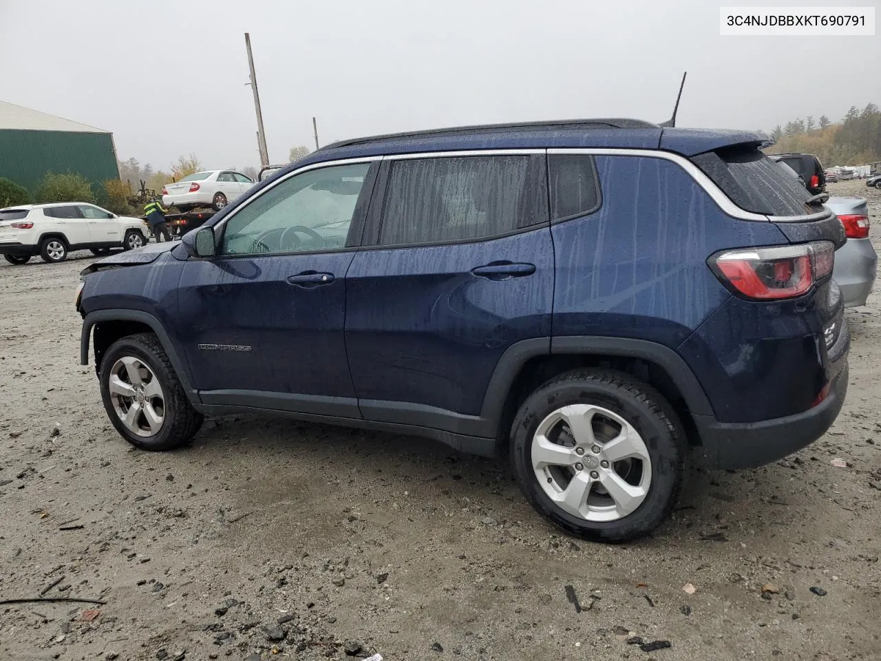 2019 Jeep Compass Latitude VIN: 3C4NJDBBXKT690791 Lot: 75419654