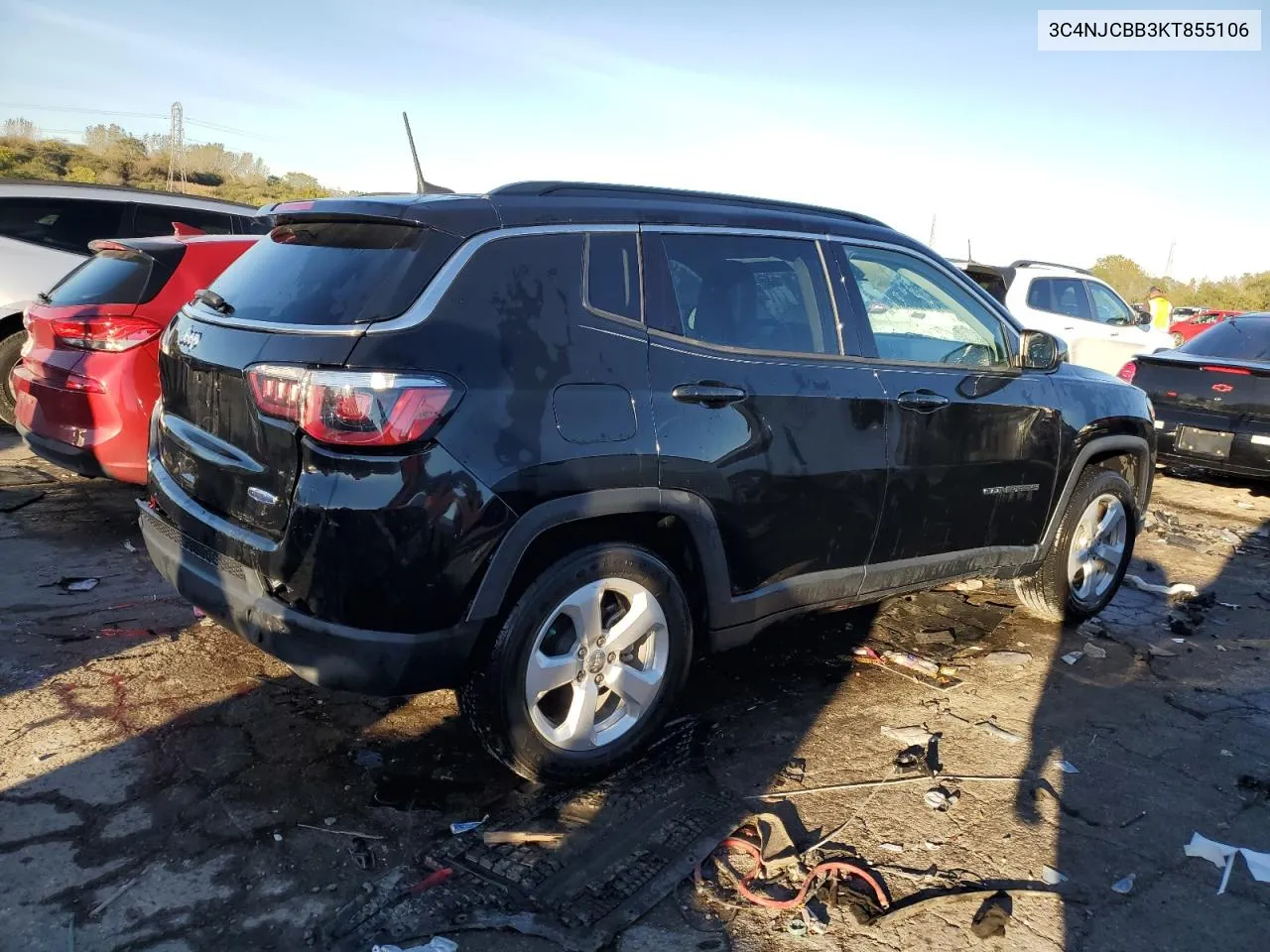 2019 Jeep Compass Latitude VIN: 3C4NJCBB3KT855106 Lot: 75557034