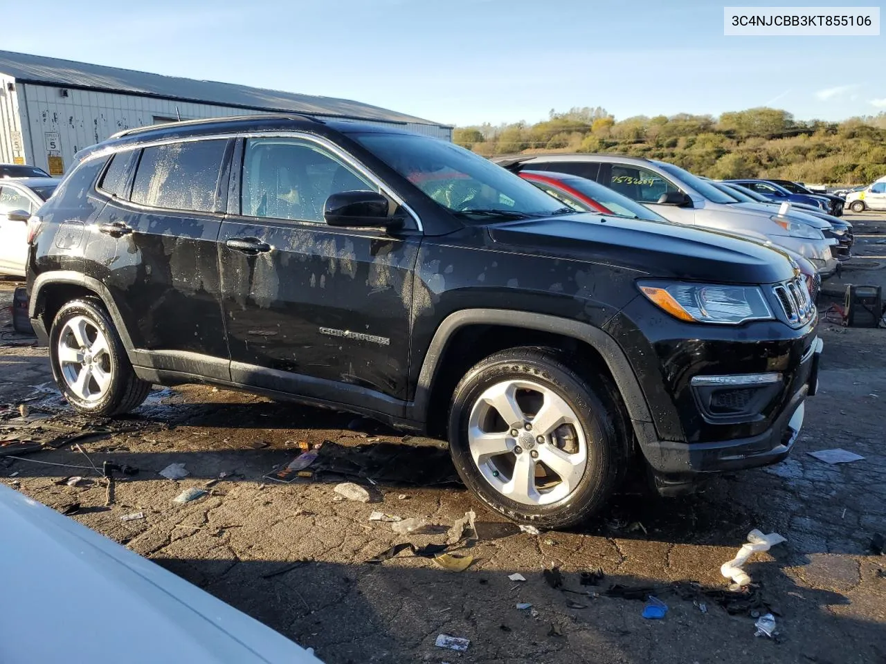 2019 Jeep Compass Latitude VIN: 3C4NJCBB3KT855106 Lot: 75557034