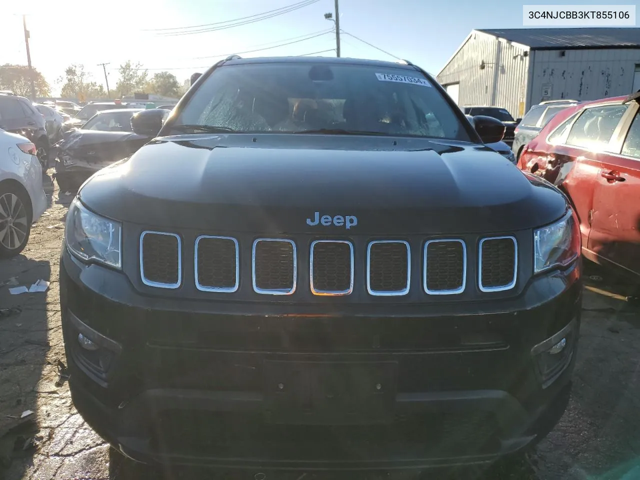 2019 Jeep Compass Latitude VIN: 3C4NJCBB3KT855106 Lot: 75557034