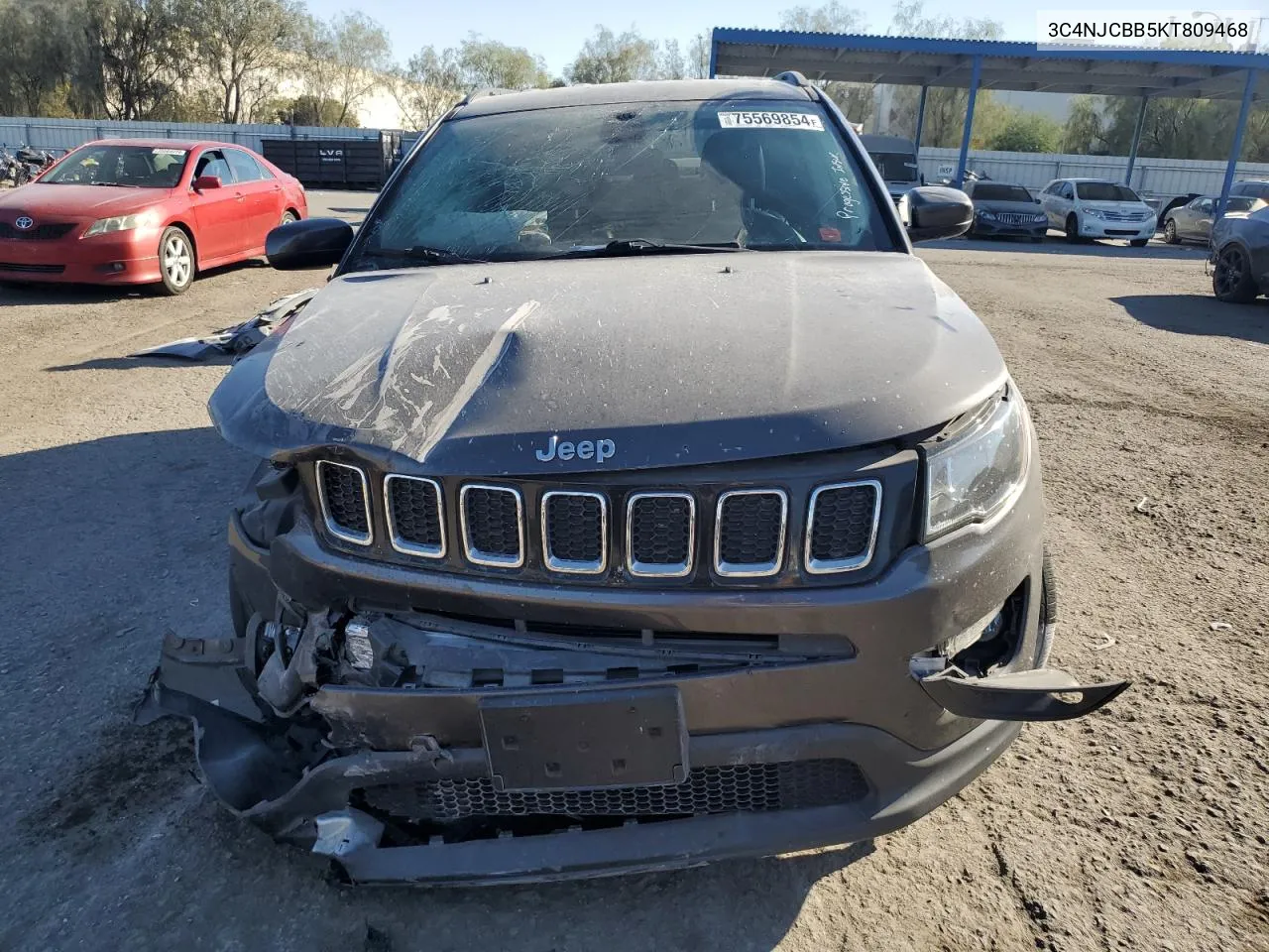 2019 Jeep Compass Latitude VIN: 3C4NJCBB5KT809468 Lot: 75569854