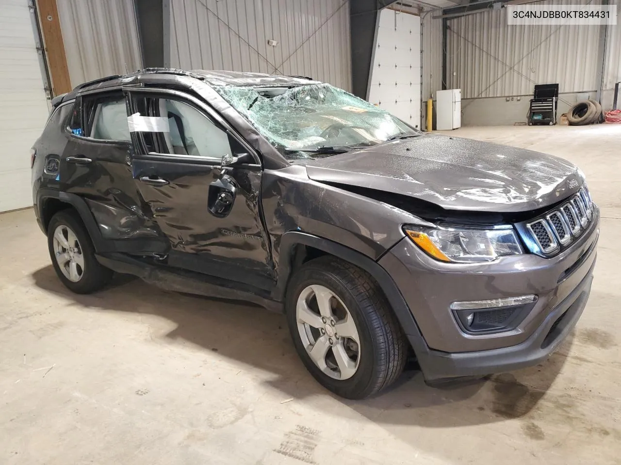 2019 Jeep Compass Latitude VIN: 3C4NJDBB0KT834431 Lot: 75617494