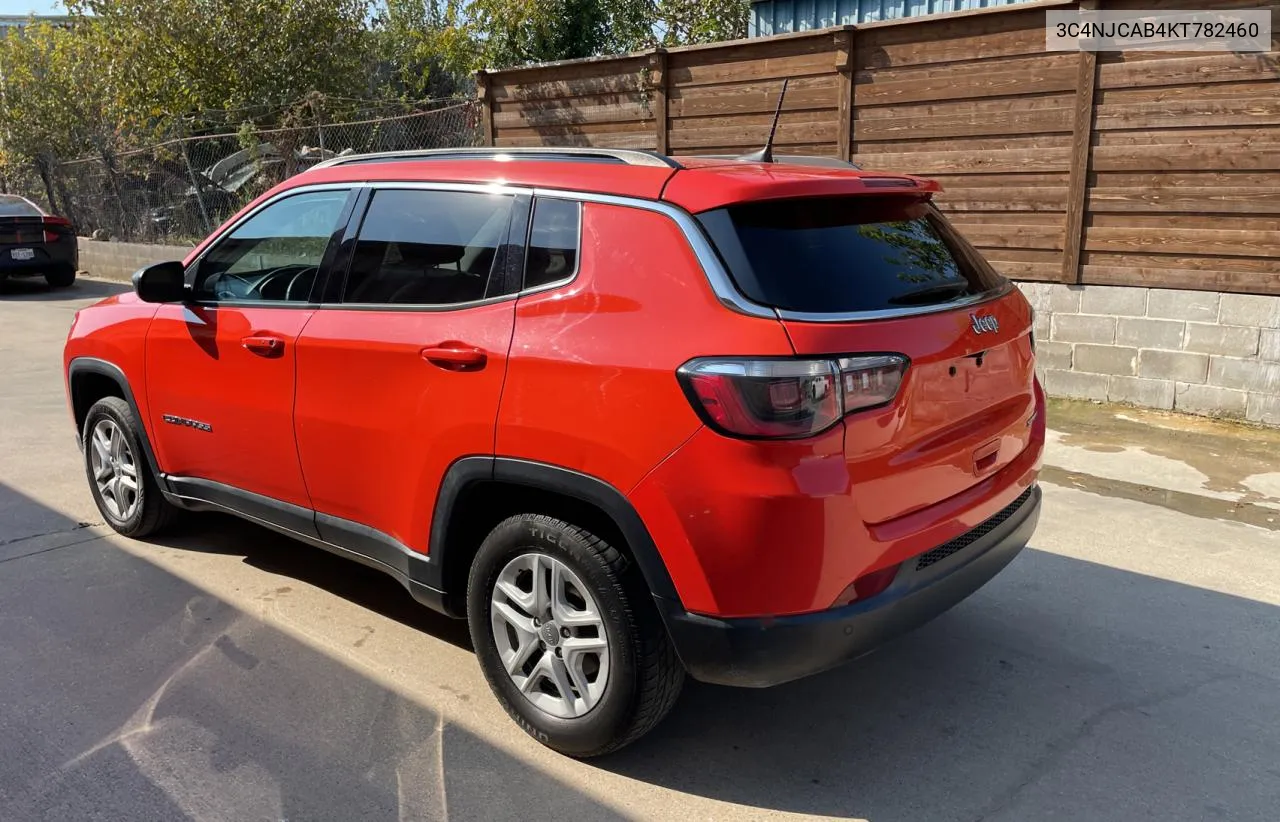 2019 Jeep Compass Sport VIN: 3C4NJCAB4KT782460 Lot: 75651424